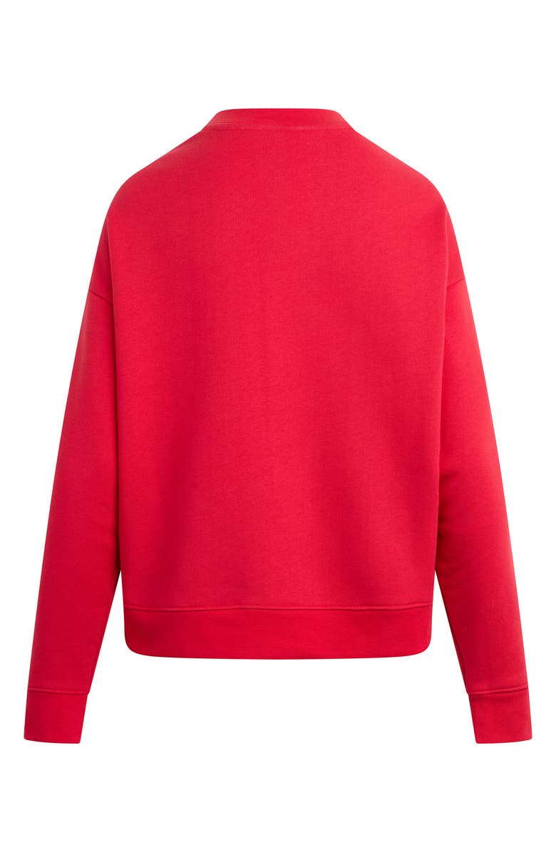 Favorite Daughter The Varsity French Terry Graphic Sweatshirt, Alternate, color, Rouge Red/ White