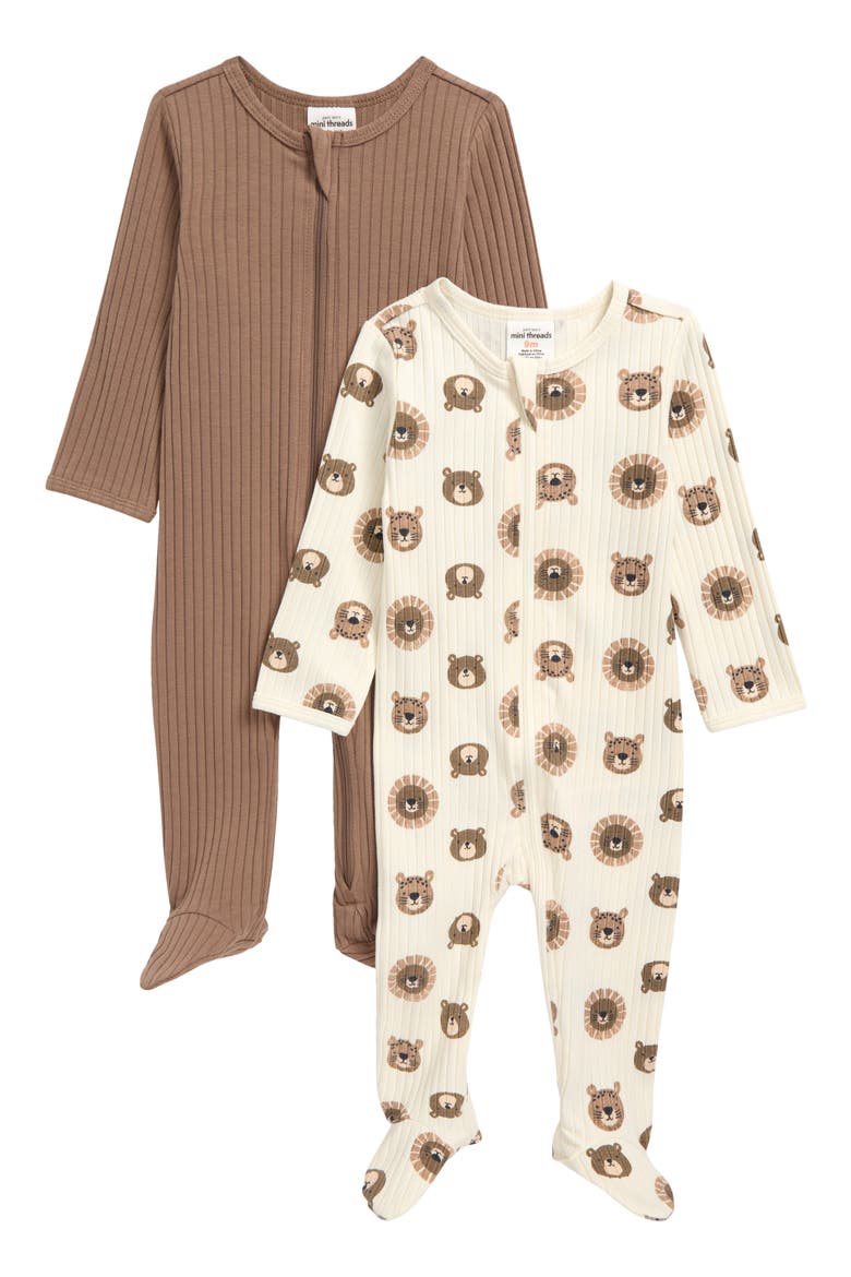 2-Pack Assorted Footies, Main, color, LIONS