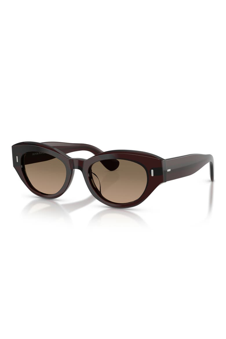 50mm Lerrue Polarized Oval Sunglasses, Alternate, color, DARK SIENNA / SANDSTONE