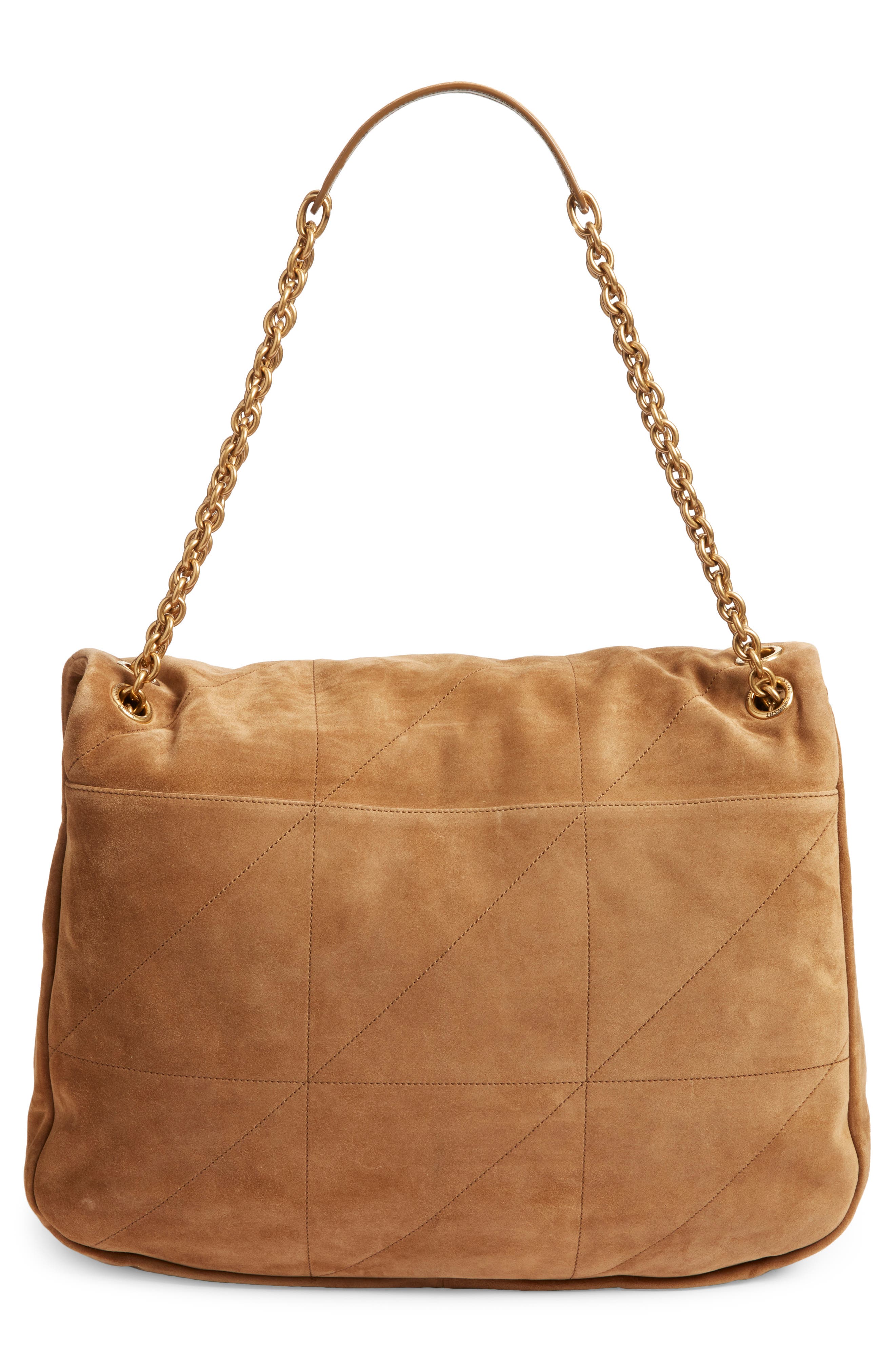 Saint Laurent Jamie 4.3 Patchwork Suede Shoulder Bag, Alternate, color, Golden Leaf