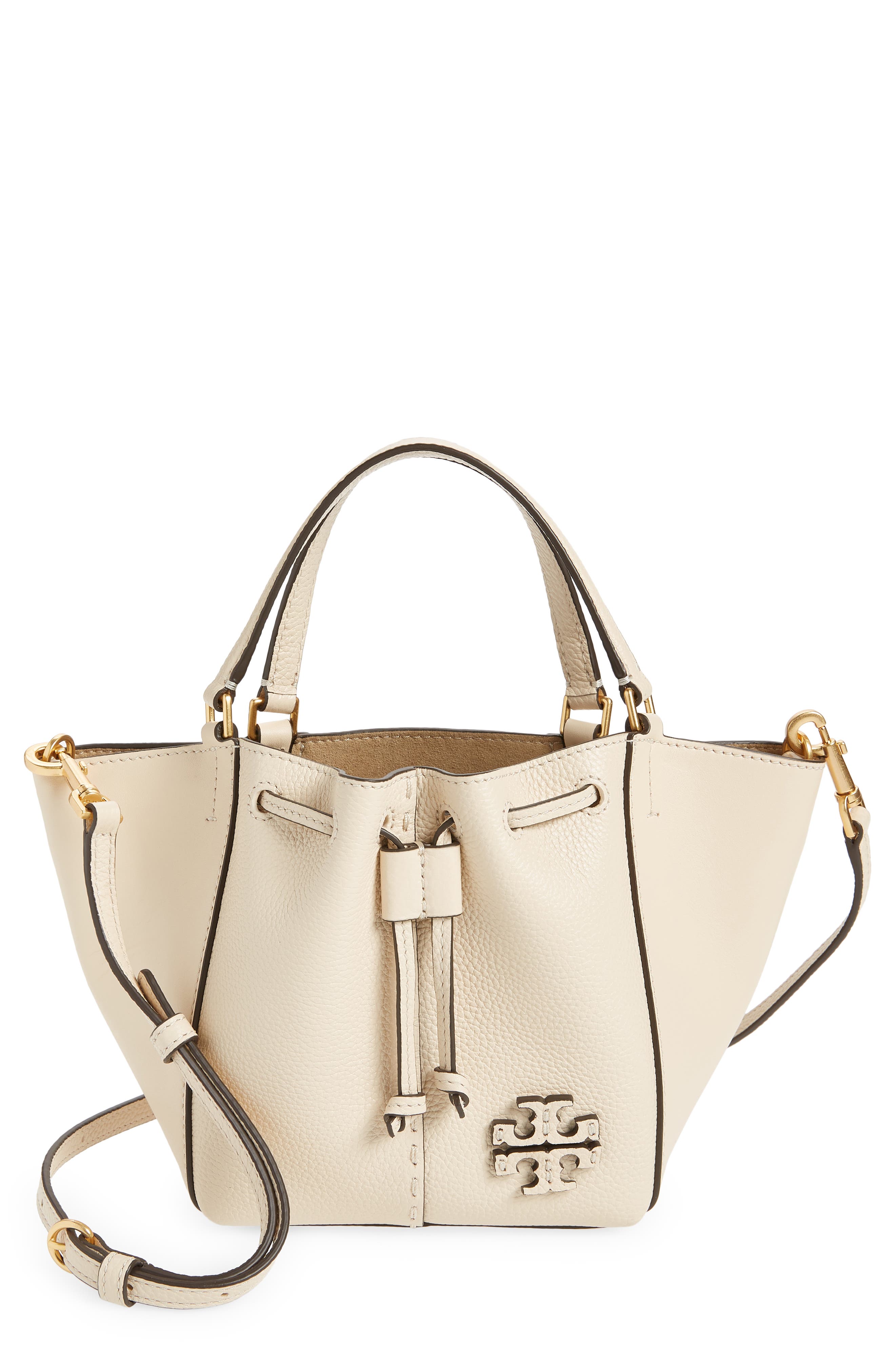 McGraw Dragonfly Mini Leather Satchel, Main, color, BRIE