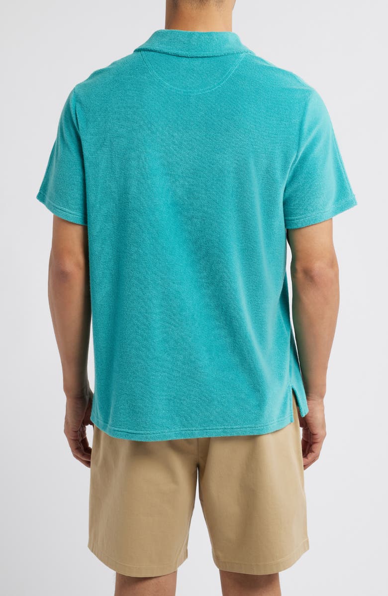 Fair Harbor Terry Cloth Polo, Alternate, color, Baltic Teal