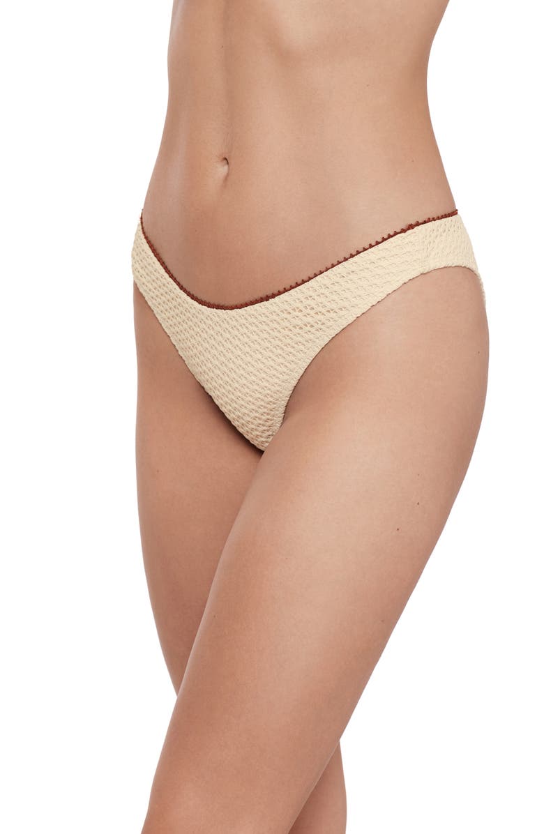 Steve Madden Scoop Front Hipster Bikini Bottoms, Alternate, color, Pearl