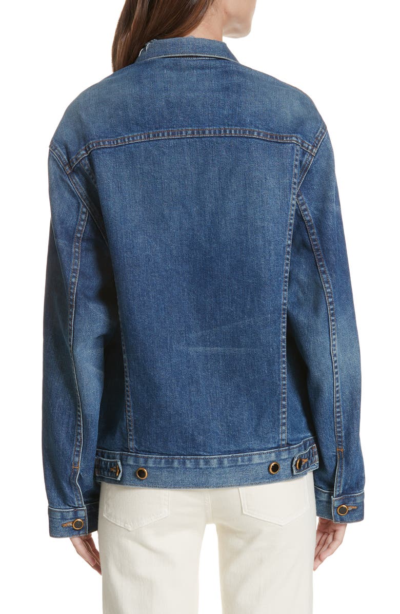 Khaite Cate Oversize Denim Jacket, Alternate, color, 