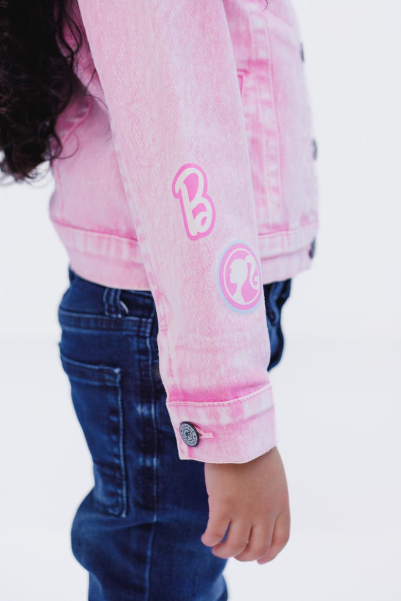 Glitter Denim Jacket, Alternate, color, Acid Wash Pink