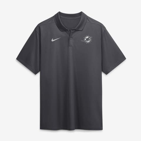 Men's Nike Anthracite Miami Dolphins Fractal Logo Victory Dri-FIT Polo