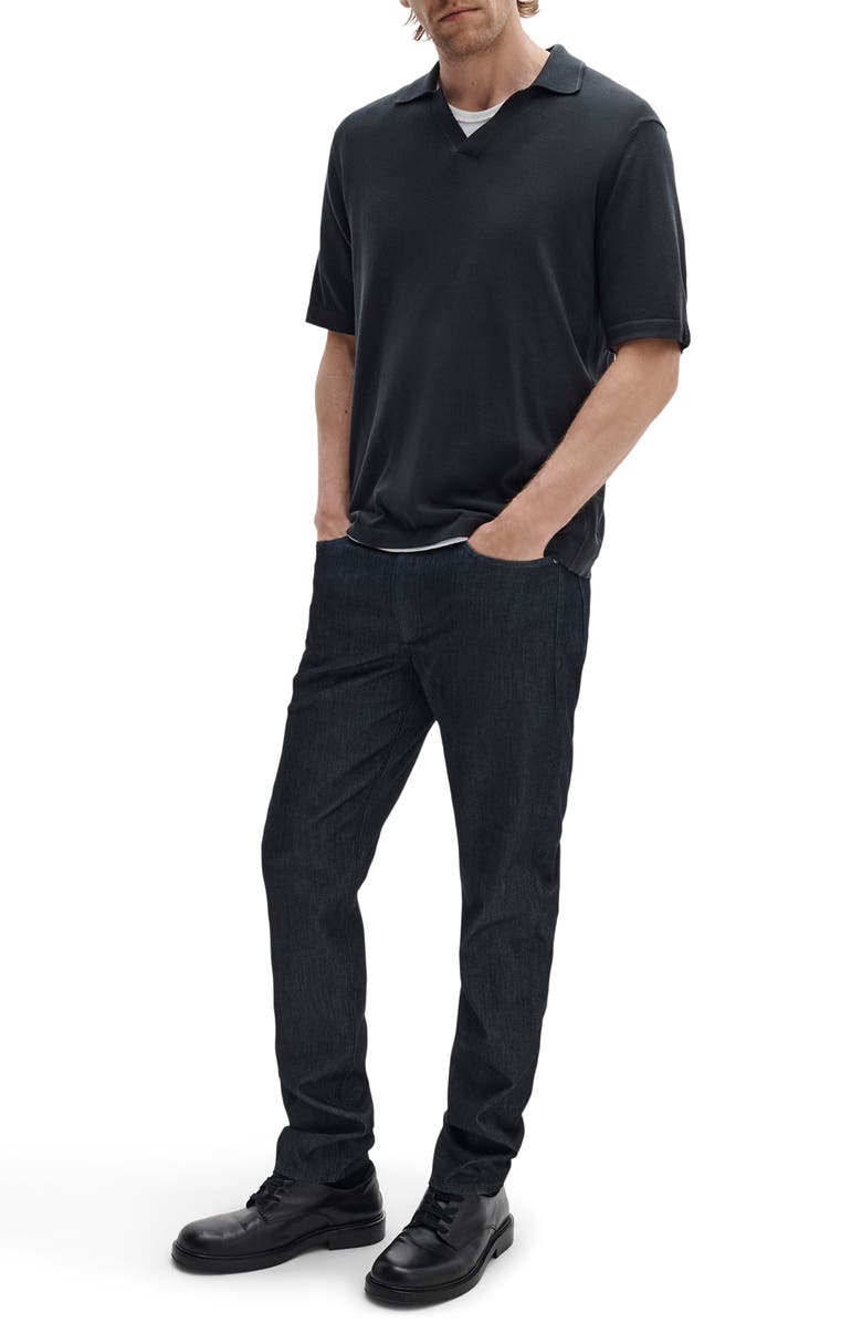 rag & bone Conrad Silk & Cotton Johnny Collar Polo, Alternate, color,