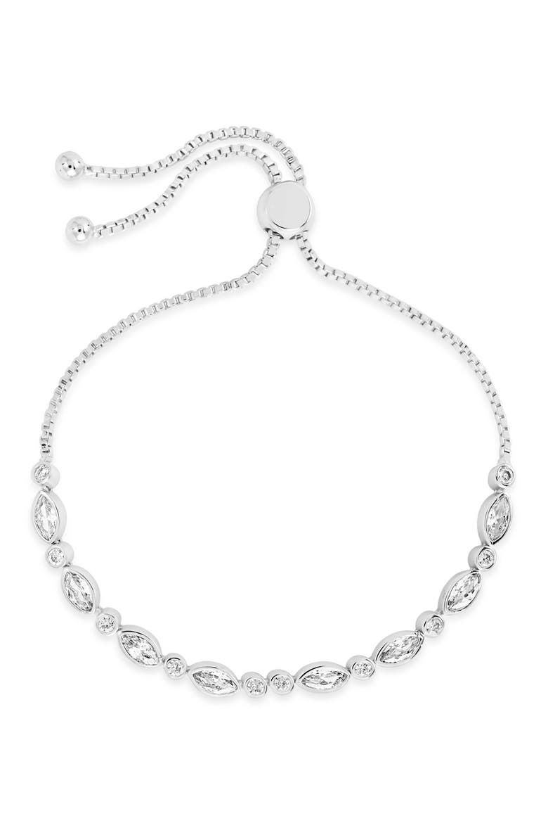 CZ Slider Bracelet, Alternate, color, SILVER