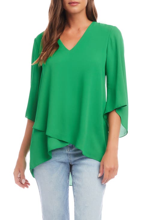 Crossover Hem Asymmetric Top