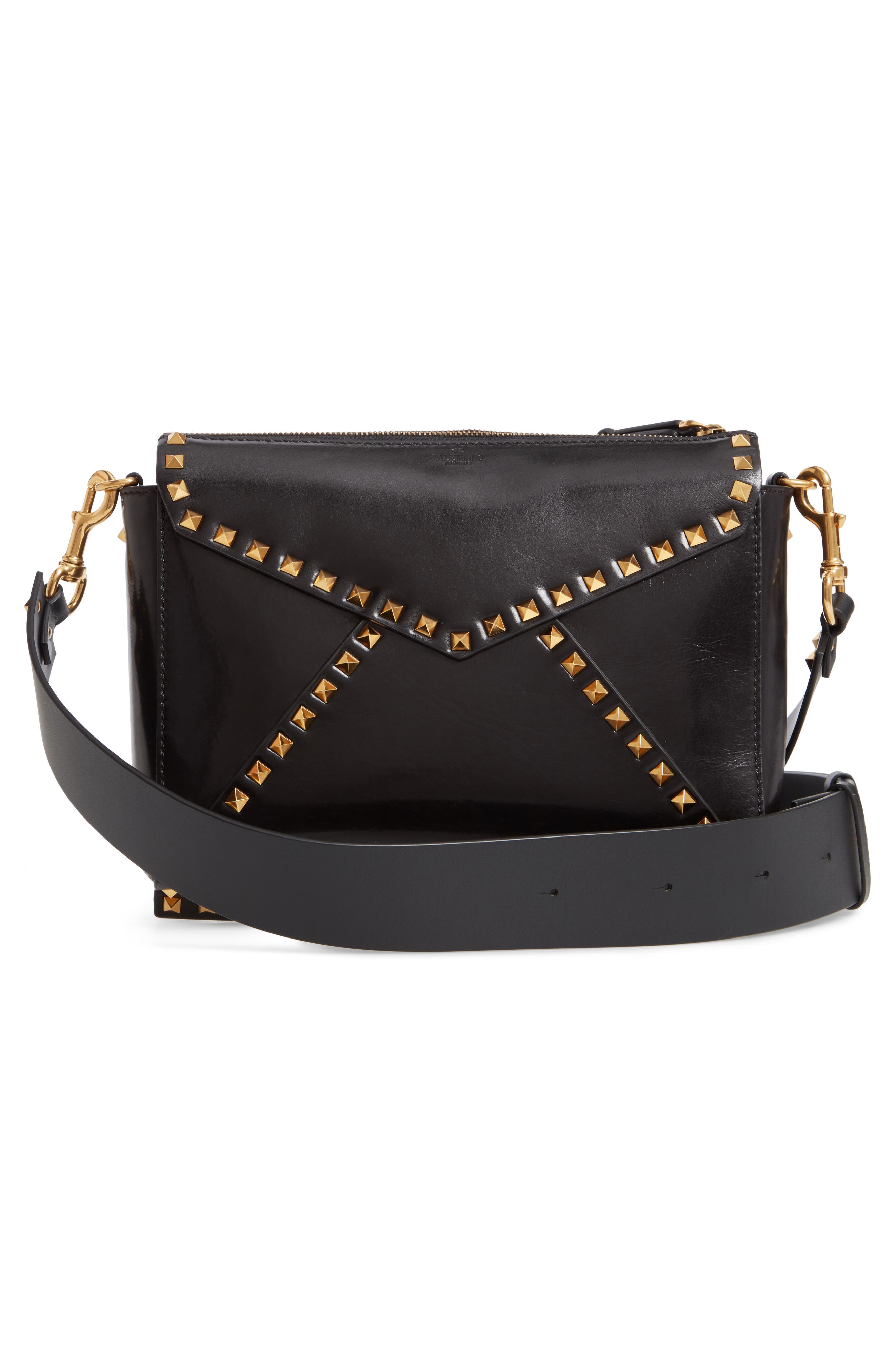 Valentino Garavani Medium Rockstud Hype Leather Shoulder Bag, Alternate, color, 