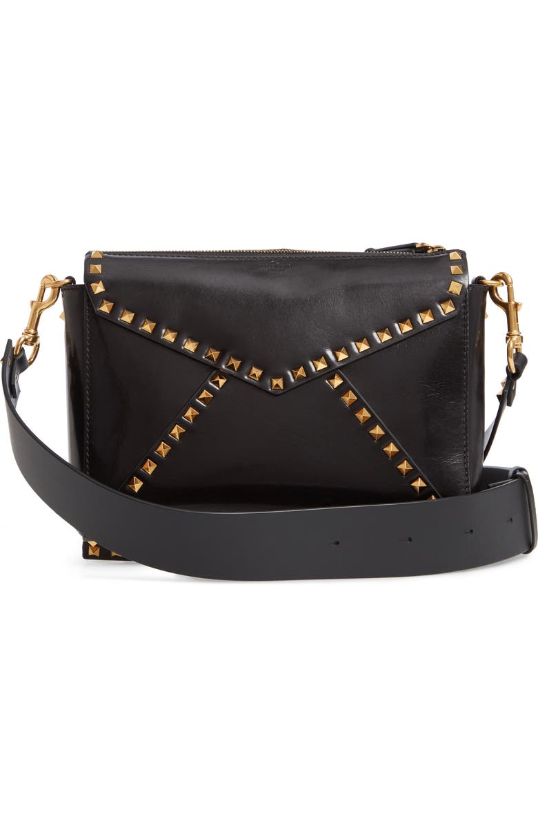 Valentino Garavani Medium Rockstud Hype Leather Shoulder Bag, Alternate, color,