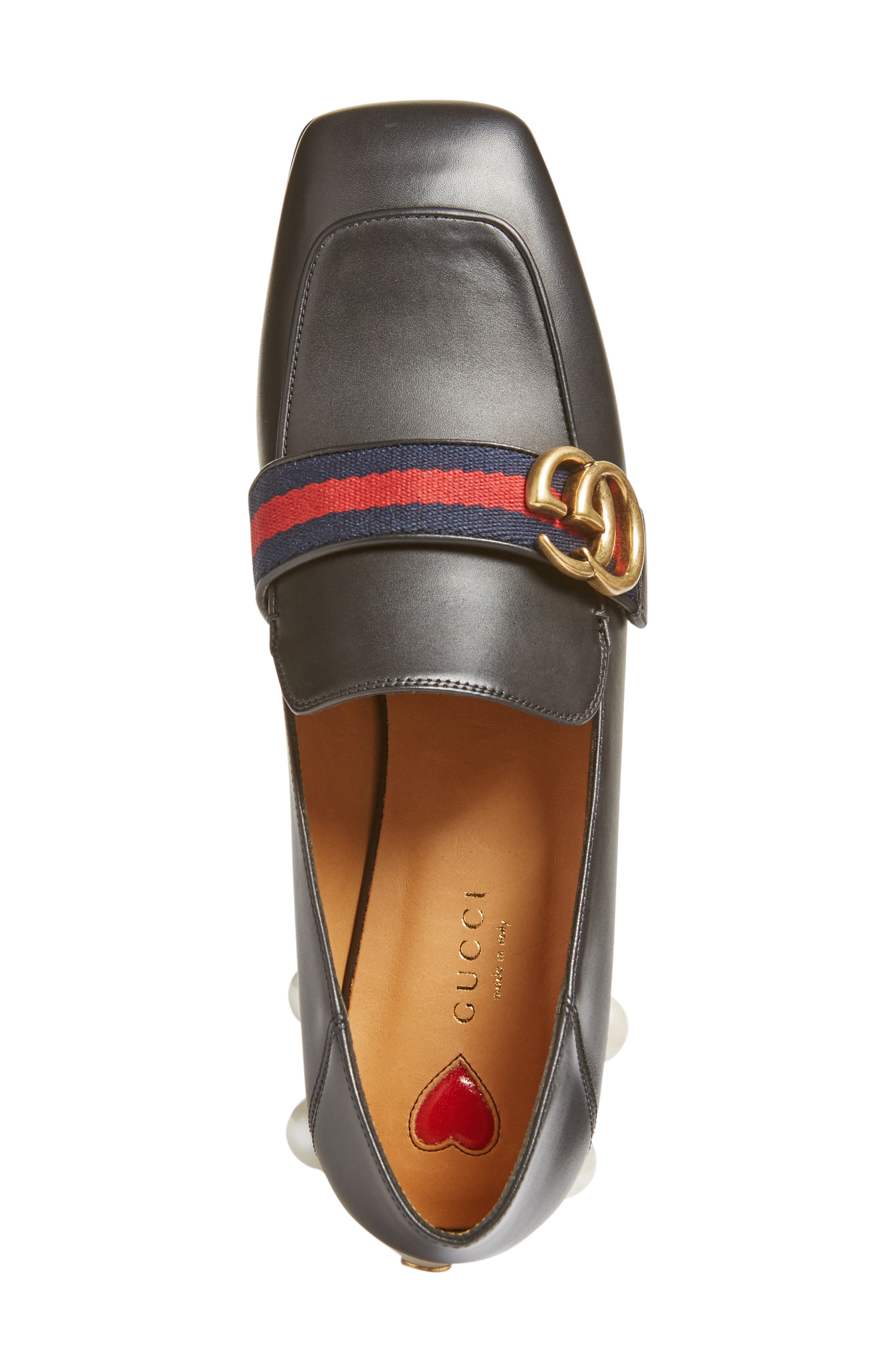 Gucci Embellished Heel Loafer, Alternate, color, 