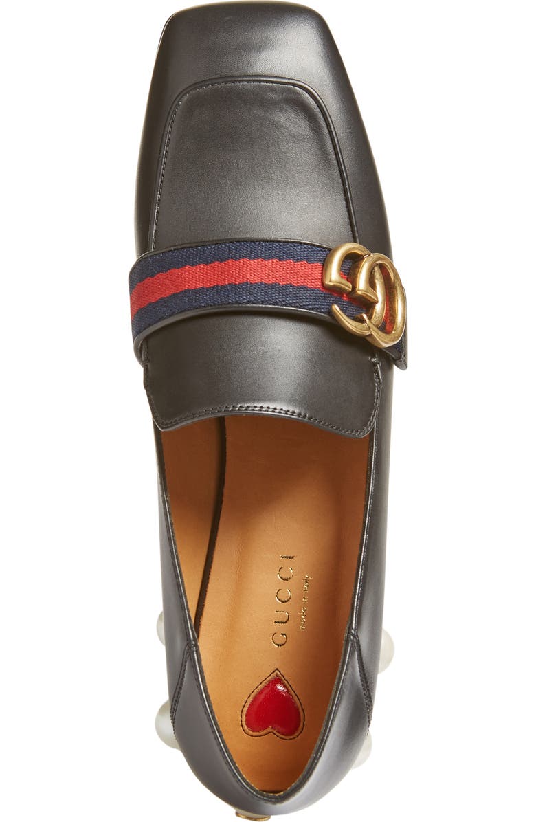 Gucci Embellished Heel Loafer, Alternate, color,