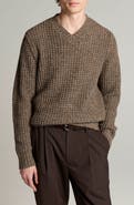 Vince Waffle Donegal V-Neck Sweater