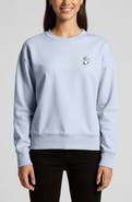 Dalix Heartly Ghost Relaxed Fleece Crewneck Sweatshirt