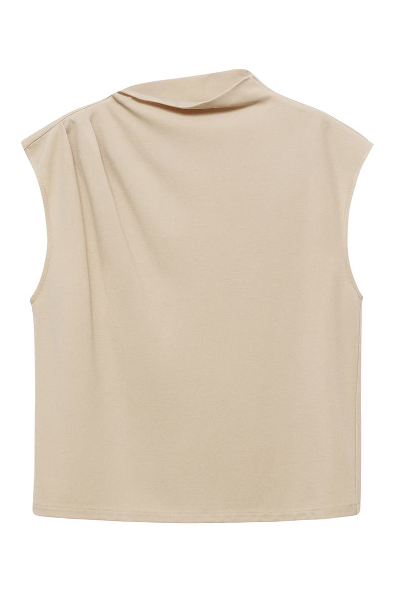 Candela Extended Shoulder Funnel Neck Top, Alternate, color, SAND