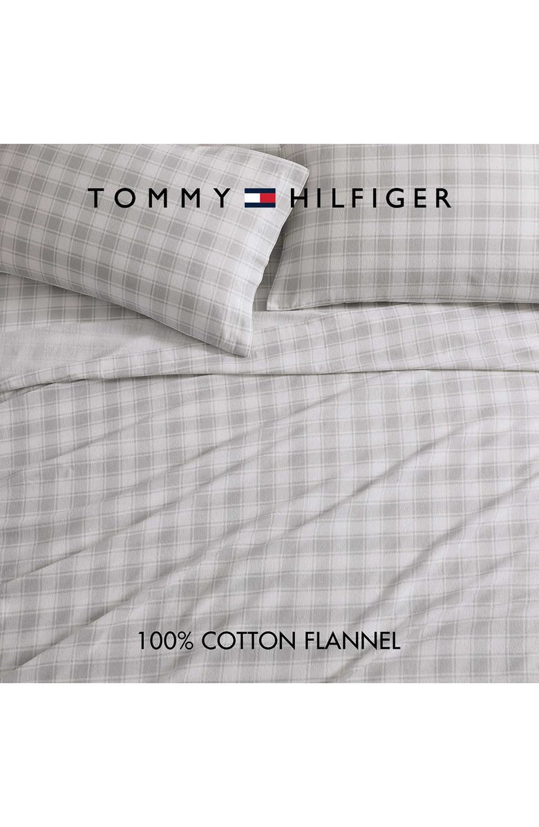 Tommy Hilfiger Mill Creek Plaid Flannel Sheet Set, Alternate, color, Grey