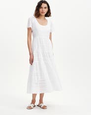 Finery London Petite Jemma Cotton Tiered Midi Dress