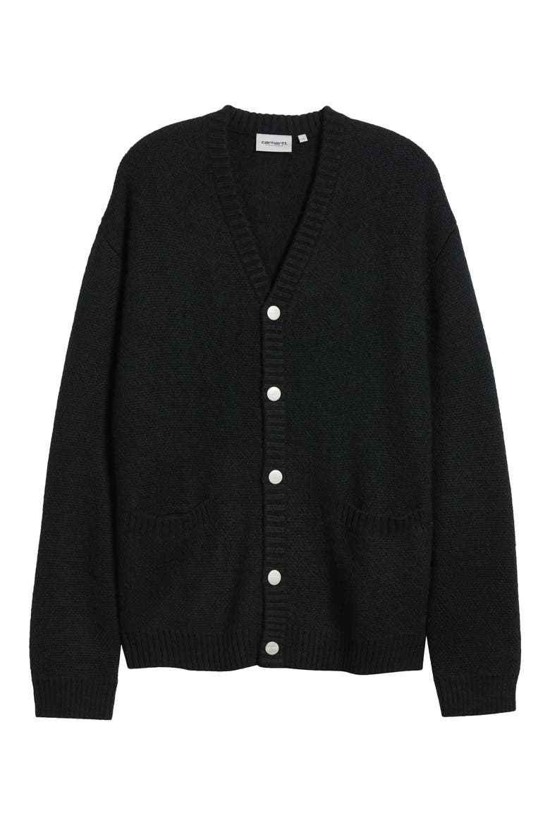 Merton Cardigan, Alternate, color, BLACK