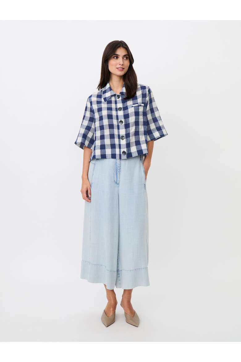Maisariel Checked Boxy Shirt, Alternate, color, Medieval Blue