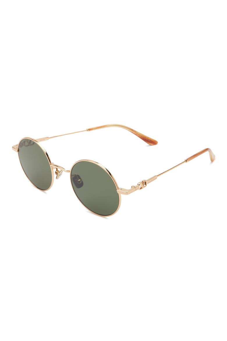 54mm Round Sunglasses, Alternate, color, GOLD GOLD GREEN