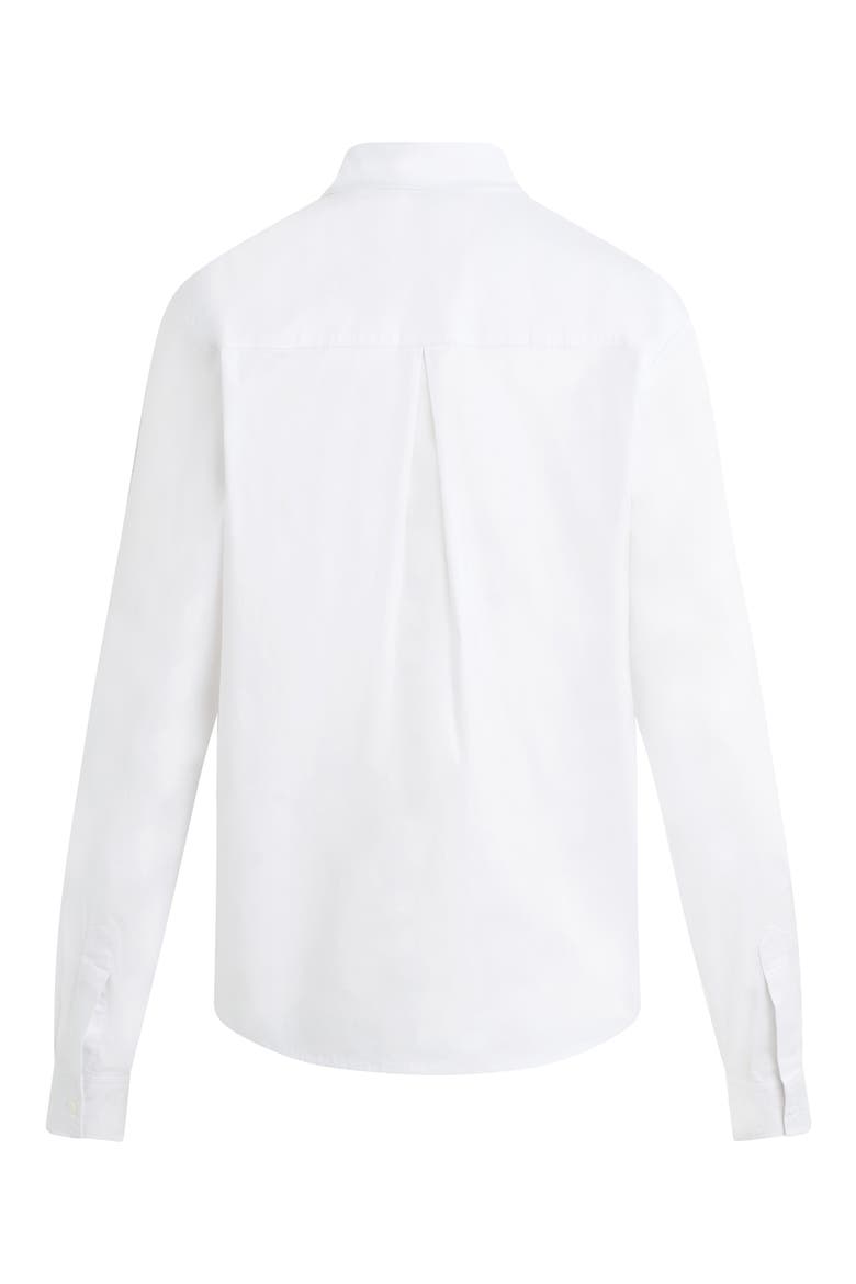 Grateau Cotton Blend Button-Up Shirt, Alternate, color, WHITE