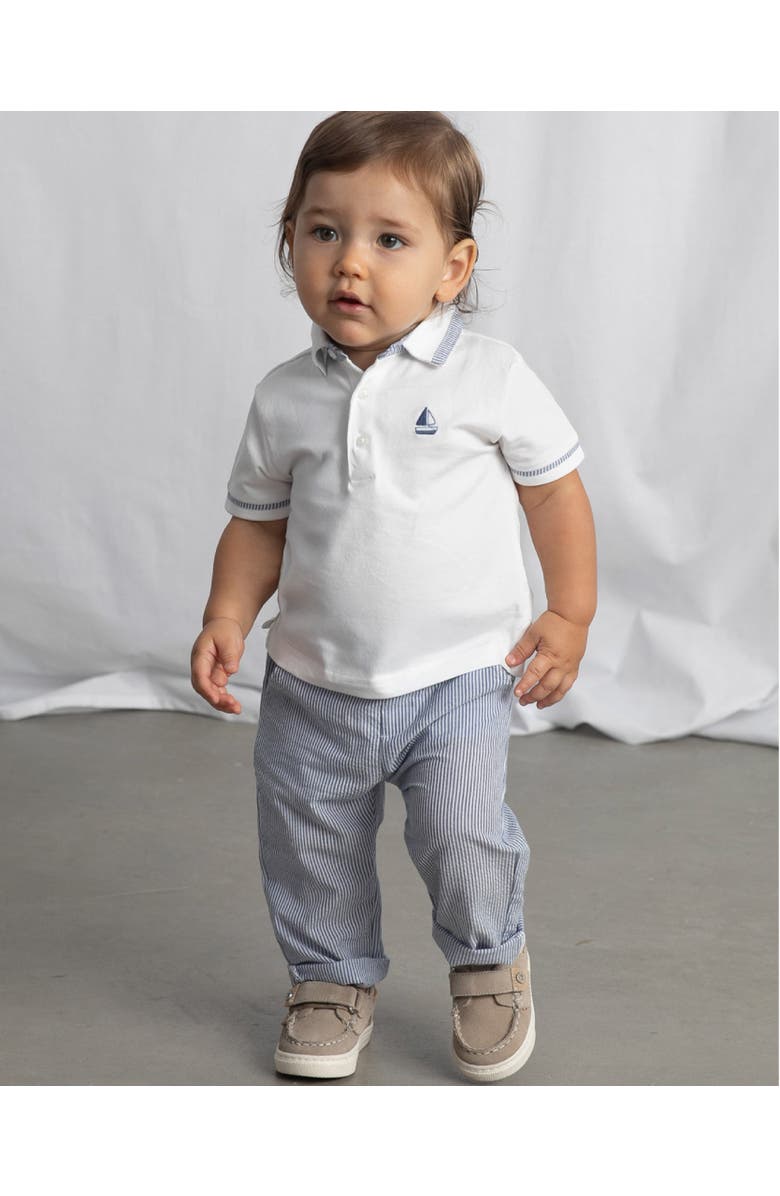 Mayoral Pinstripe Pants, Alternate, color, Blue