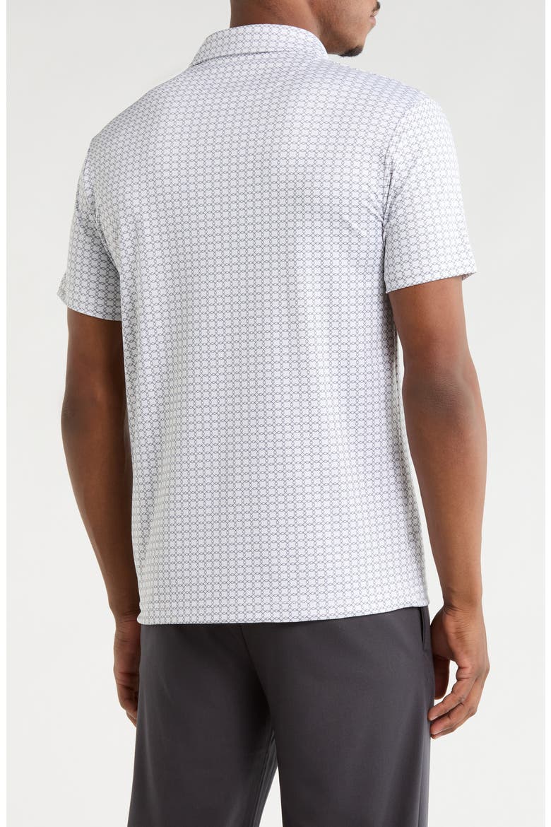 Geo Print Polo, Alternate, color, WHITE