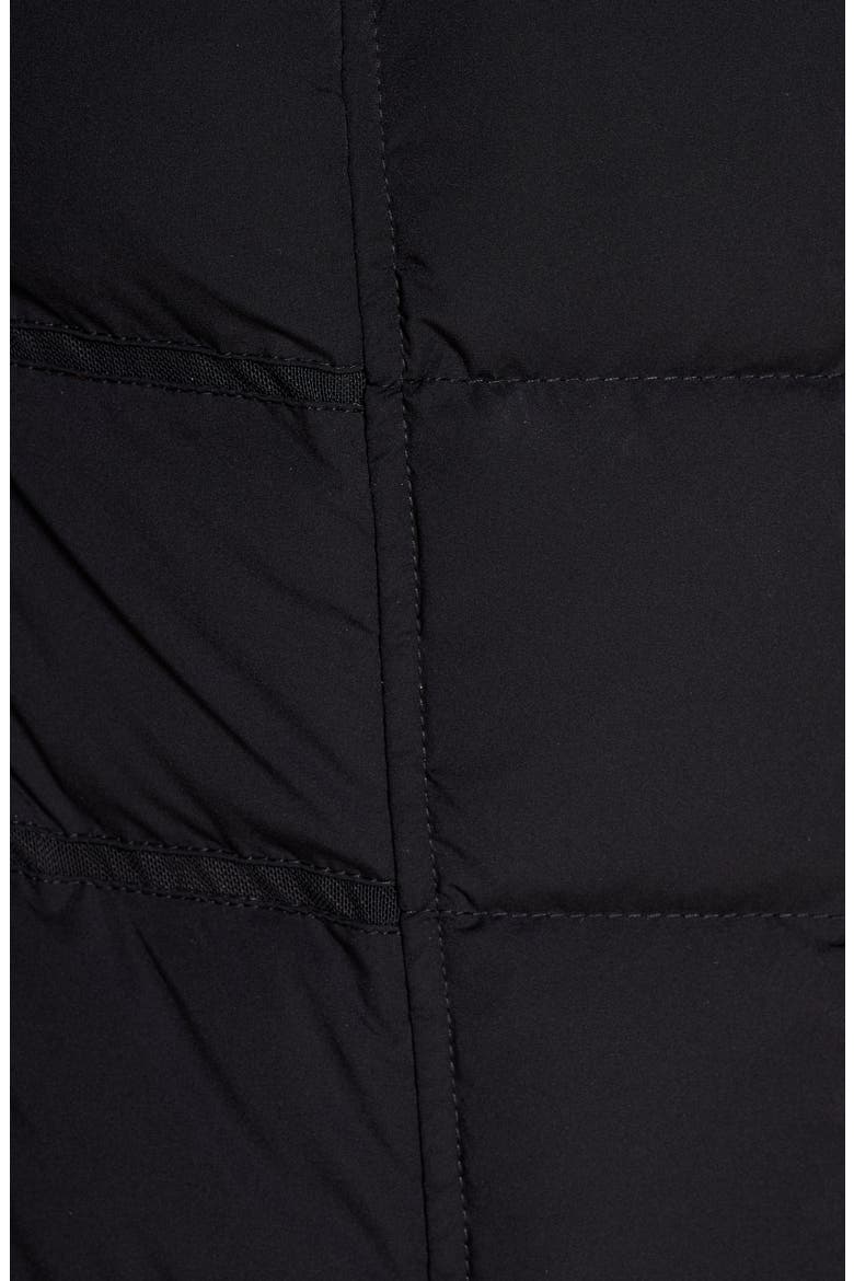 Hooded Moto Puffer Jacket with Faux Fur Trim, Alternate, color, BLACK
