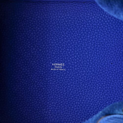 Pre-owned Hermes Hermes Picotin Lock Bag Clemence Mm In Blue