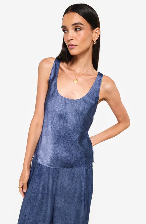 Cami Nyc Andressa Silk Shell In Raw Denim