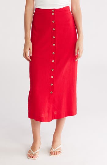 Blu Pepper Front Button Maxi Skirt