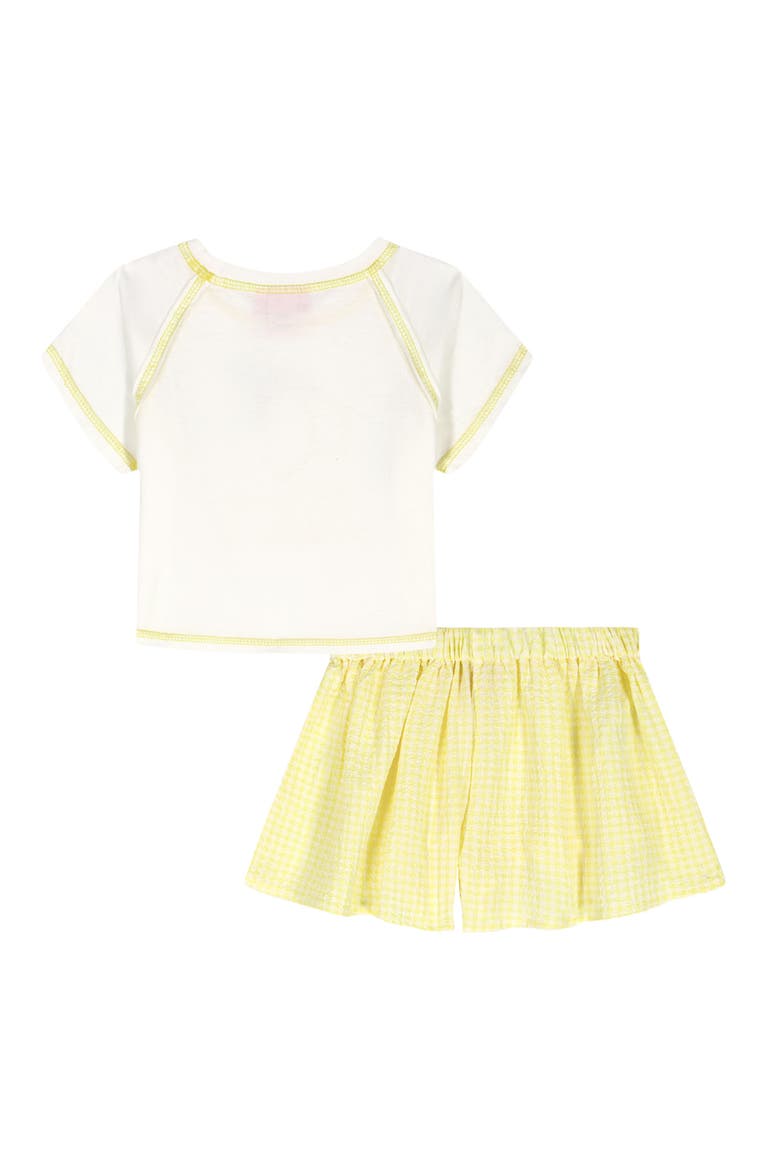 Lemon Embroidered T-Shirt & Skirt, Alternate, color, YELLOW MULTI