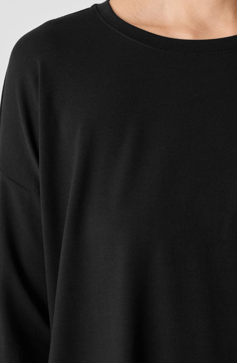 Eileen Fisher Crewneck Boxy Stretch Jersey Top, Alternate, color, 