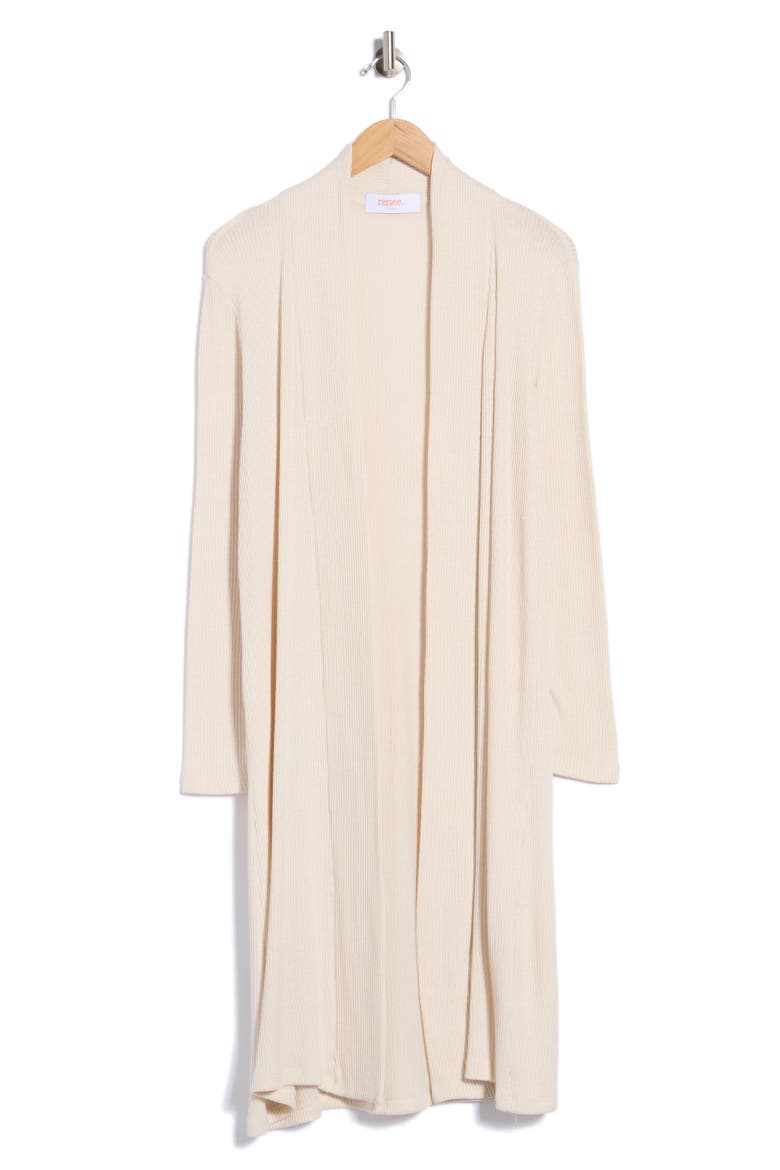 Ribbed Longline Cardigan, Main, color, SEASHELL