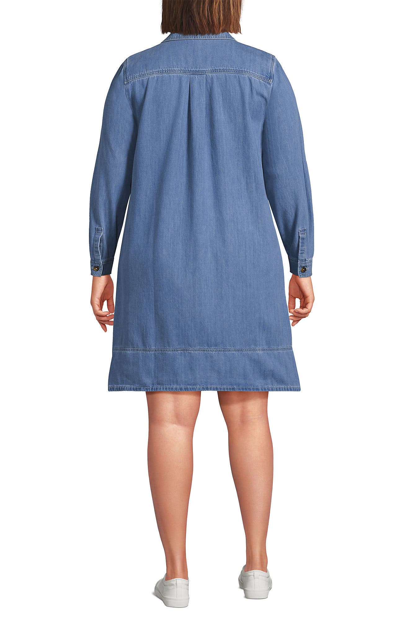 Light Weight Denim Popover At the Knee Dress - image 2