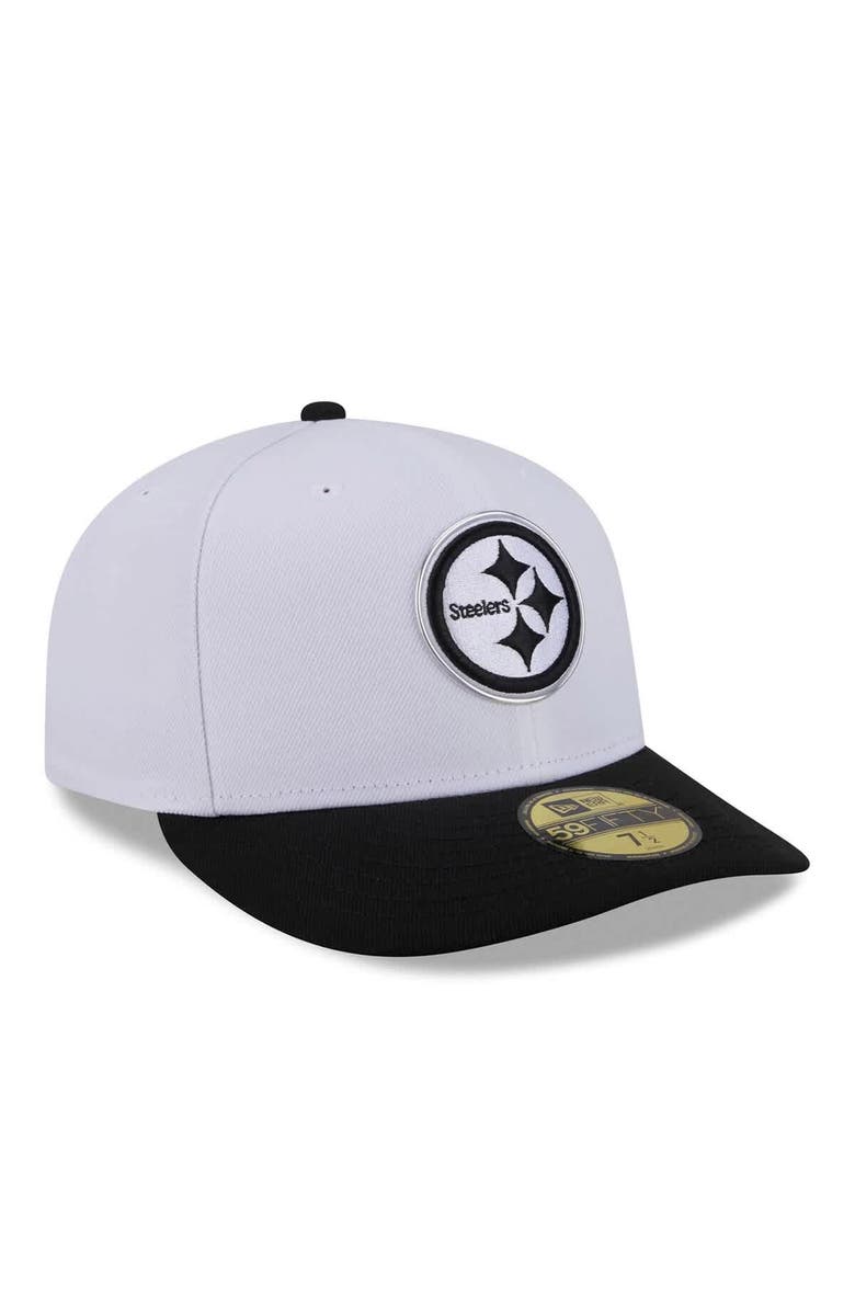New Era Men's New Era  White/Black Pittsburgh Steelers 2026 NFL Draft Pre-Curved 59FIFTY Fitted Hat, Alternate, color, White