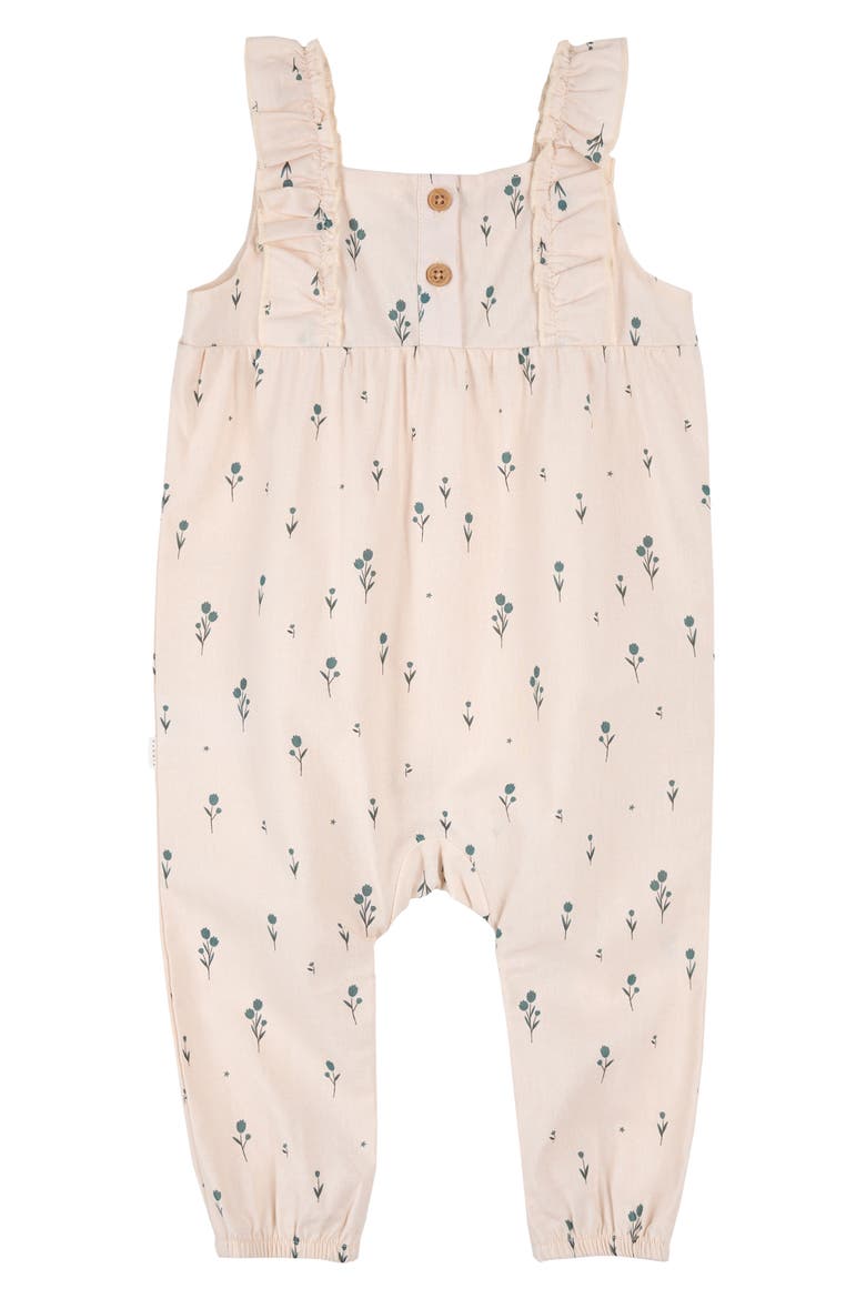 Blue Tulip Print Organic Cotton Romper, Alternate, color, LIGHT PINK