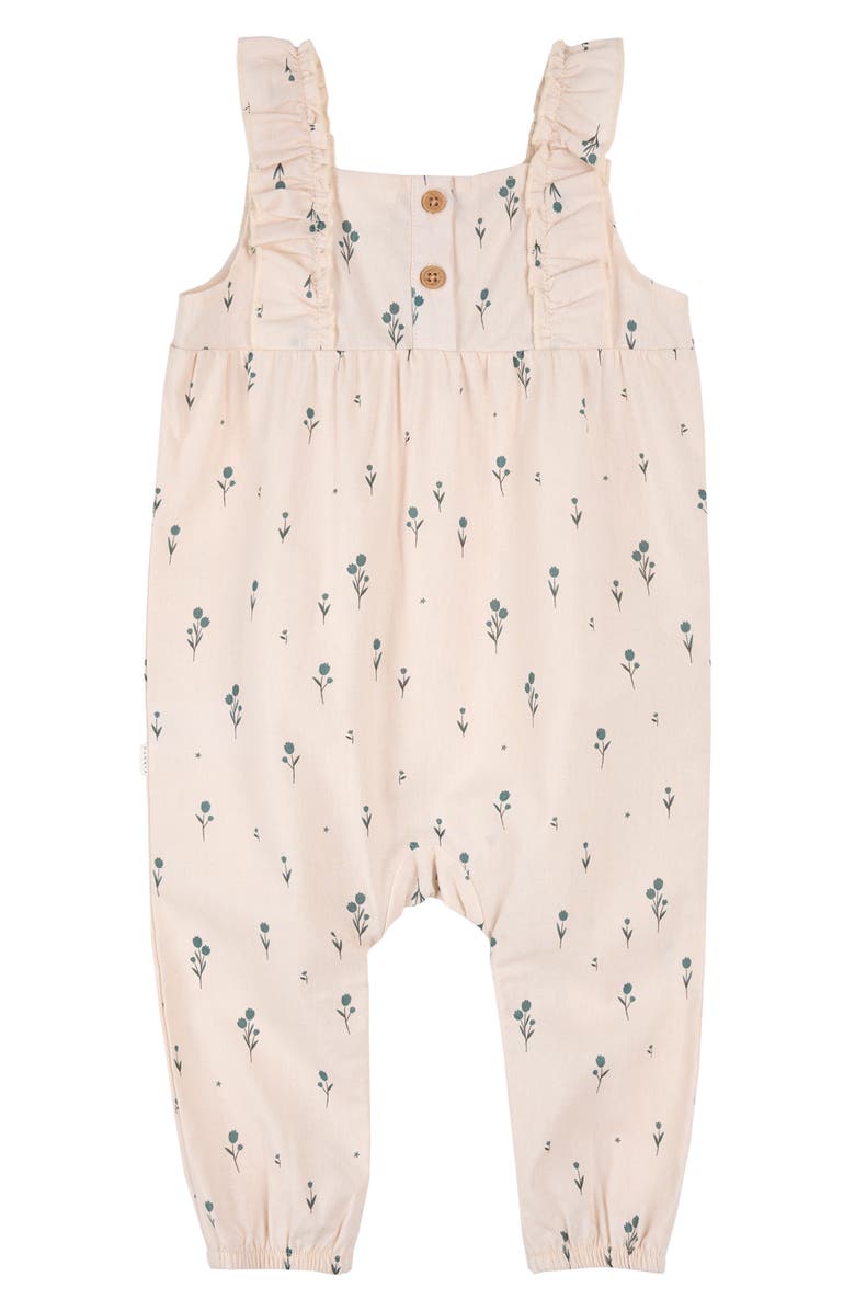 Petit Lem Blue Tulip Print Organic Cotton Romper, Alternate, color, Light Pink
