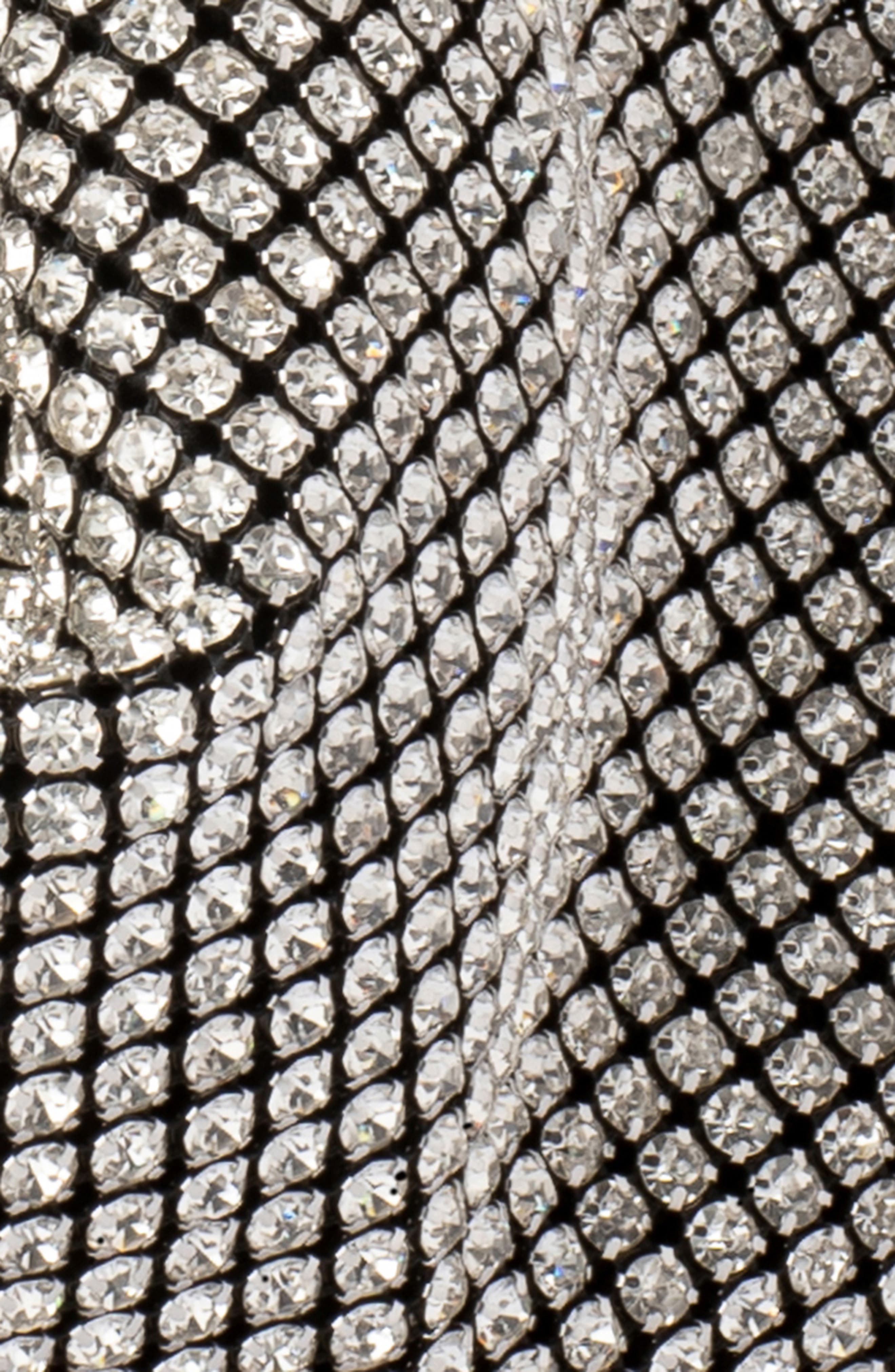 Olga Berg Margot Crystal Convertible Shoulder Bag, Alternate, color, Black