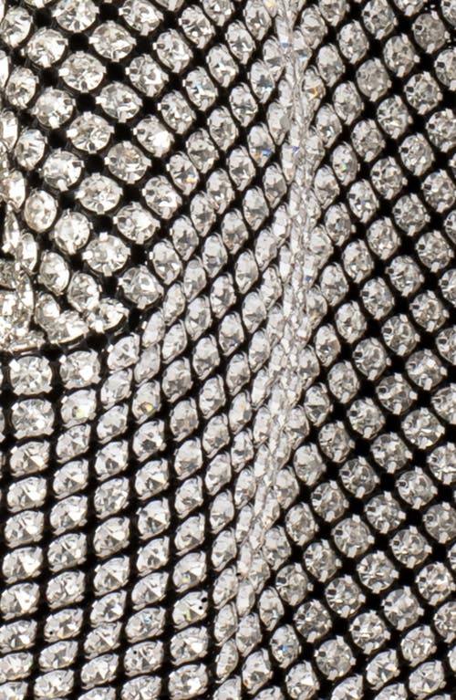 Olga Berg Margot Crystal Convertible Shoulder Bag In Silver