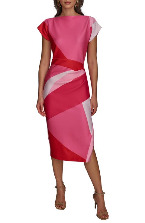 Pleated Sheath Dress