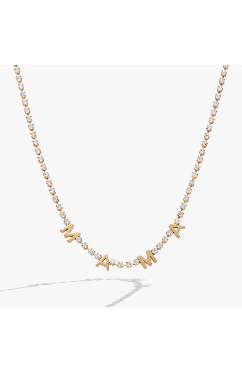 Alex and Ani Mama Crystal Tennis Necklace, Main, color,