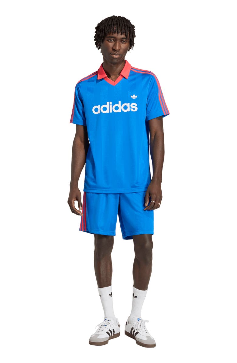 adidas Logo Jacquard Jersey, Alternate, color, Blue