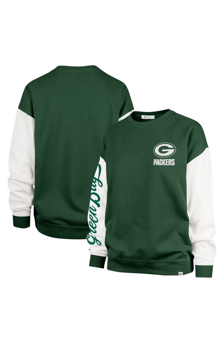 '47 Women's '47  Green Green Bay Packers Double Header Rise Andie Pullover Sweatshirt, Main, color, 