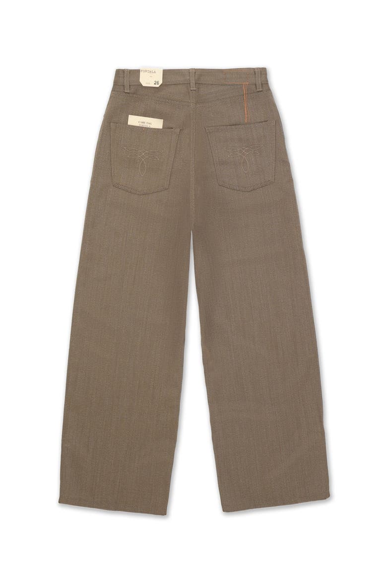 Wide Leg Wool Trousers, Alternate, color, OLIVE
