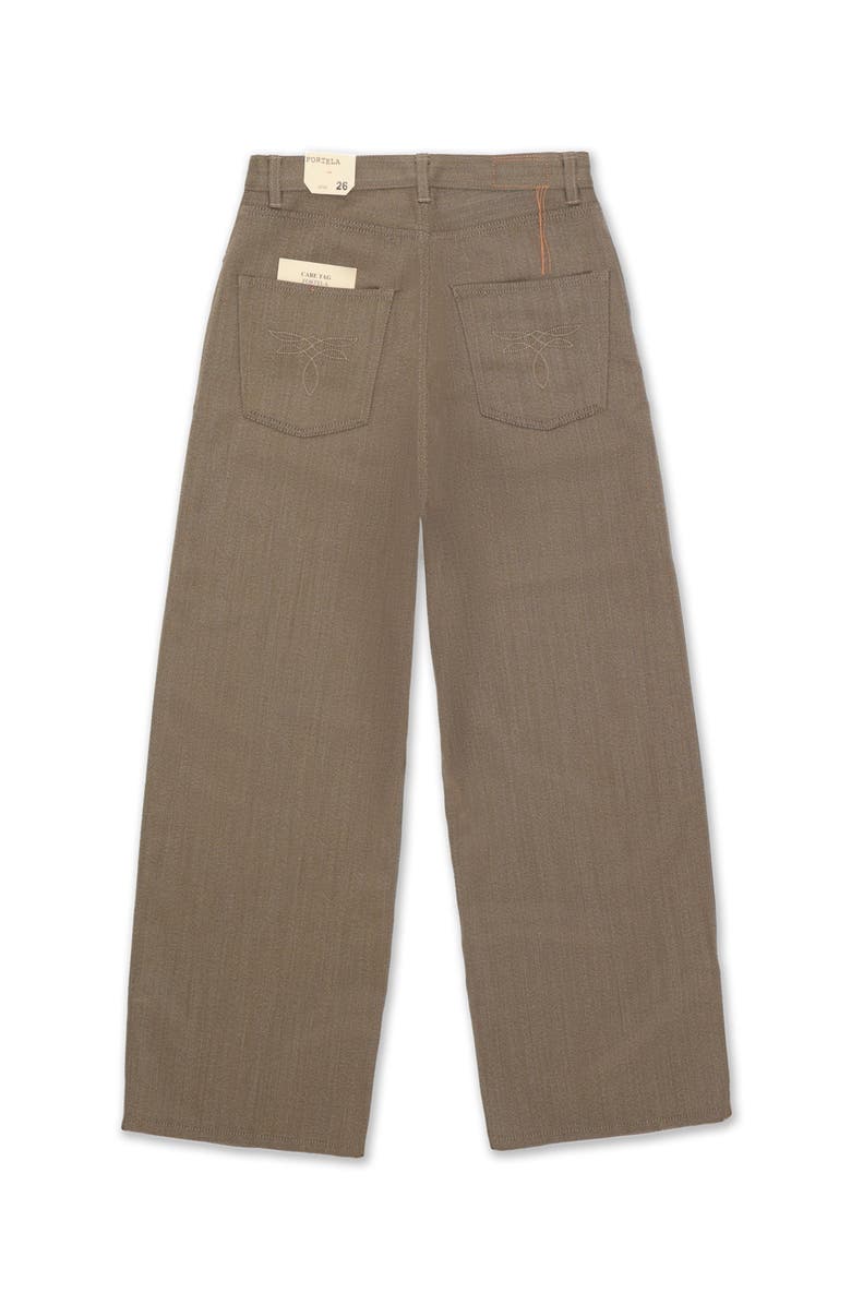 Fortela Wide Leg Wool Trousers, Alternate, color, Olive