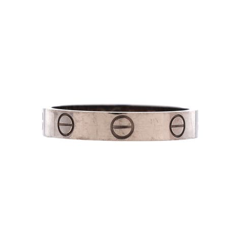 Love Wedding Band Ring 18K White Gold
