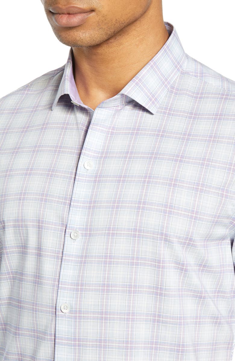 Zachary Prell Laube Classic Fit Check Short Sleeve Button-Down Shirt, Alternate, color, 