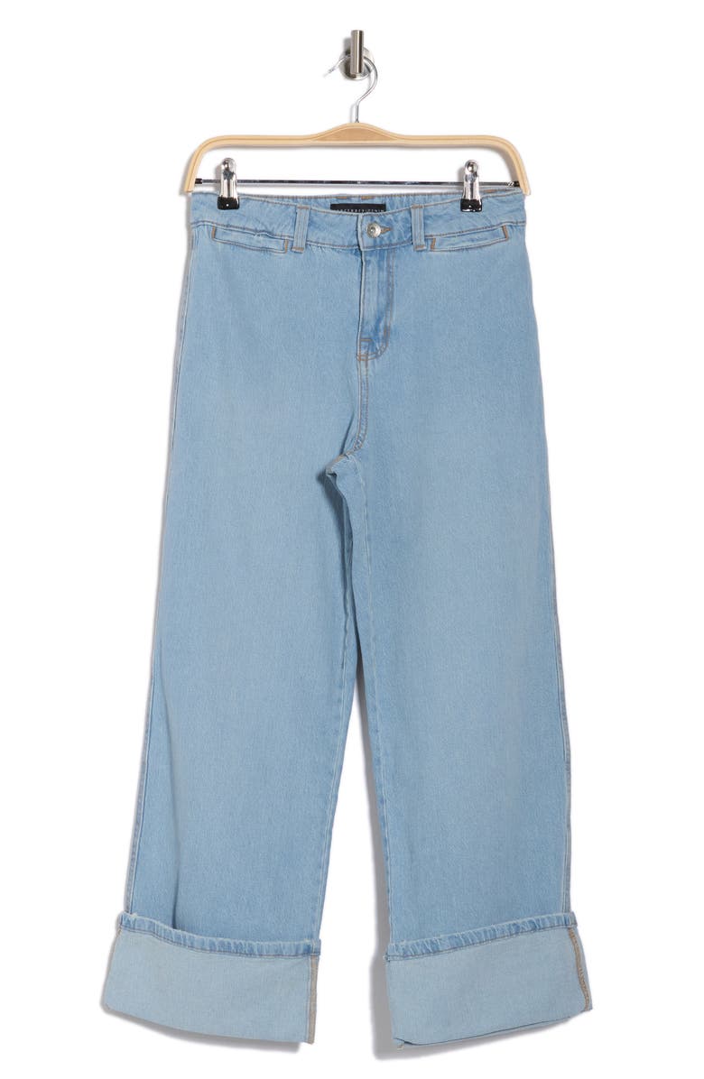 Sanctuary Cuffed Wide Leg Crop Jeans, Alternate, color, Washed Revival